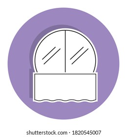 Isolated window and cleaning cloth icon. Cleaning products icon - Vector