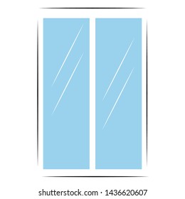 Isolated window with frame on a white background - Vector