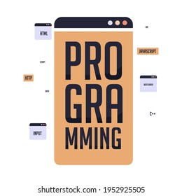 Isolated window programming computer tecnology web icon- Vector