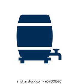 Isolated Wine Barrel Icon Symbol On Clean Background. Vector Cask Element In Trendy Style.