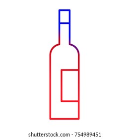 Isolated wine bottle design