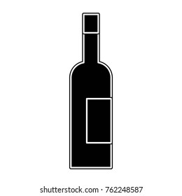 Isolated wine bottle design