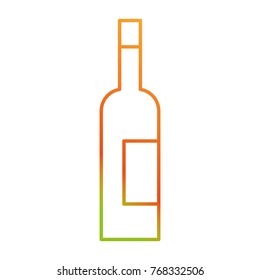Isolated wine bottle  design