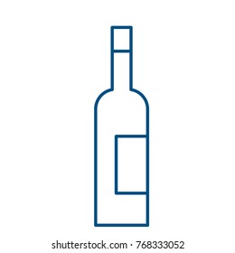 Isolated wine bottle  design