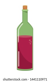 Isolated wine bottle design vector illustration