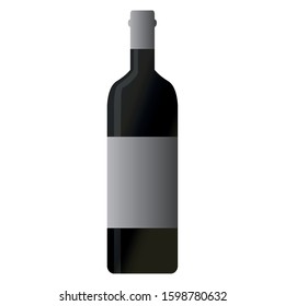 Isolated wine bottle image. Celebration concept - Vector