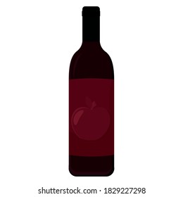 Isolated wine rosh hashana jewish icon- Vector