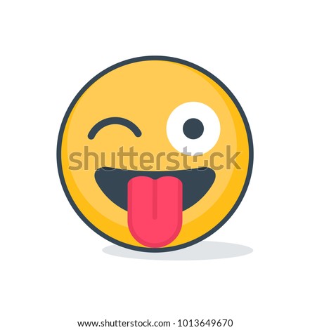 Isolated winking emoticon