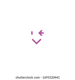 Isolated Winking Face Emoji, Emoticon, Vector Icon, Pictogram - Vector