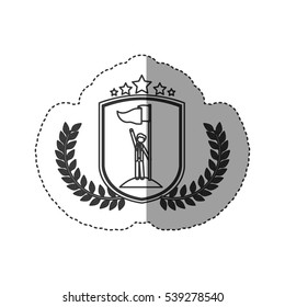 Isolated winner inside label design