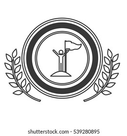 Isolated winner inside label design
