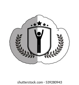 Isolated winner inside label design