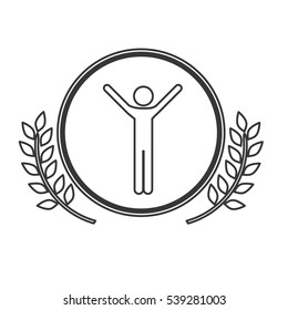 Isolated winner inside label design
