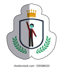 Isolated winner inside label design