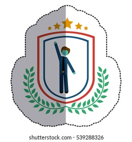 Isolated winner inside label design