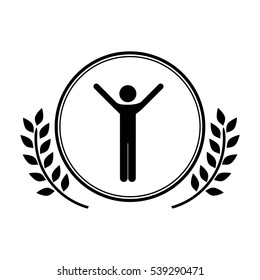 Isolated winner inside label design