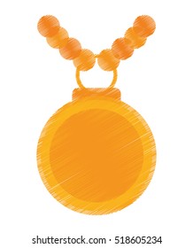 Isolated winner medal design