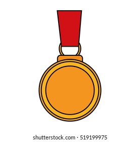 Isolated winner medal design