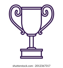 Icono de trofeo del ganador aislado Primer lugar Ilustración del vector