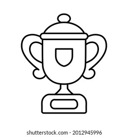 Isolated winner trophy icon First place Vector illustration