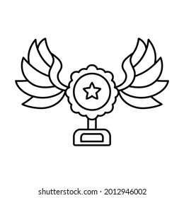 Isolated winner trophy icon First place Vector illustration