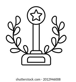 Sieger-Trophäe einzeln auf dem ersten Platz Vektorgrafik