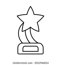 Sieger-Trophäe einzeln auf dem ersten Platz Vektorgrafik