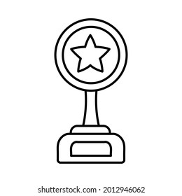 Icono de trofeo del ganador aislado Primer lugar Ilustración del vector