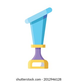 Icono de trofeo del ganador aislado Primer lugar Ilustración del vector