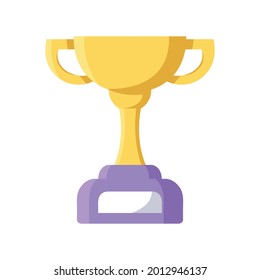 Isolated winner trophy icon First place Vector illustration