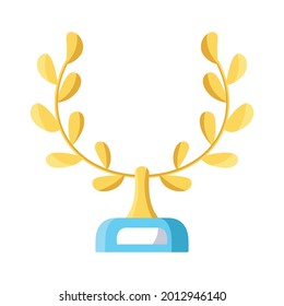 Isolated winner trophy icon First place Vector illustration