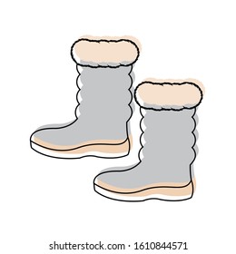 Isolated winter boots icon. Winter clothes - Vector illustration design