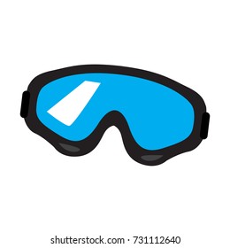 Isolated winter glasses on a white background, Vector illustration