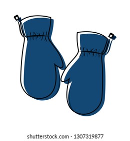 Isolated winter gloves