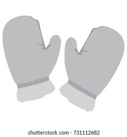 Isolated winter gloves on a white background, Vector illustration