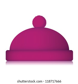 Isolated winter hat on white background. Vector illustration