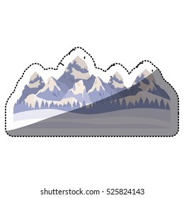 Isolated winter mountain design