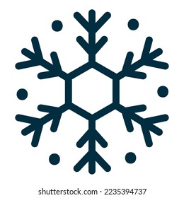 Isolated winter snowflake icon Flat design Vector