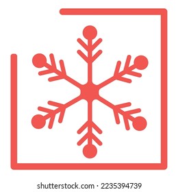 Isolated winter snowflake icon Flat design Vector