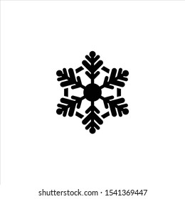 Isolated winter snowflake icon with a white background. Snowflake icon for Christmas and New Year card banner designs.