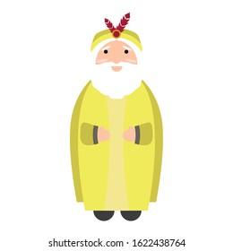 Isolated wise Man. Epiphany day. Reyes magos - Vector