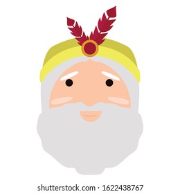 Isolated wise Man. Epiphany day. Reyes magos - Vector