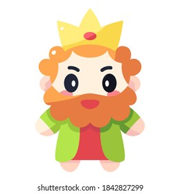 Icono de hombre sabio aislado. Icono de caracteres de natividad - Vector