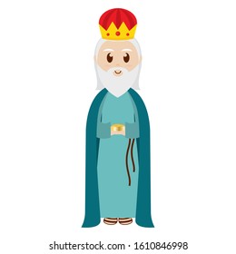 Isolated wise men. MAnger character - Vector illustration design