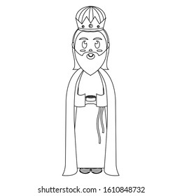 Isolated wise men. MAnger character - Vector illustration design
