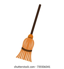 Isolated witch broom on a white background, Vector illustration