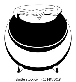 Isolated witch cauldron image. Vector illustration design