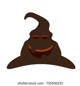 Isolated witch hat on a white background, Vector illustration