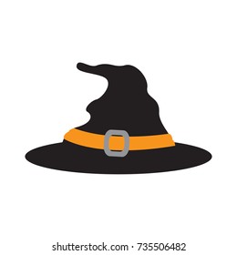 Isolated witch hat on a white background, Vector illustration
