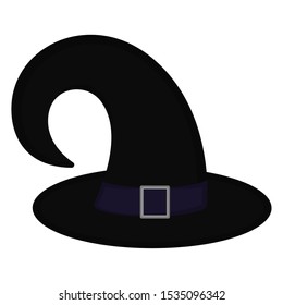 Isolated witch hat over a white background - Vector